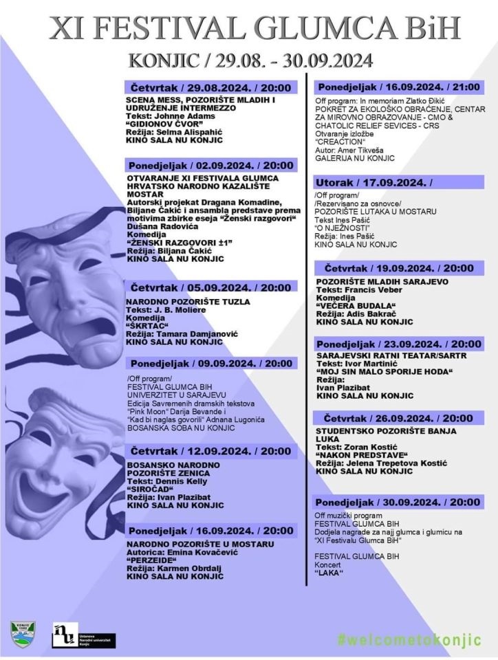 Jedanaesta sezona Festivala glumca BiH otvara se zvanično večeras u Konjicu